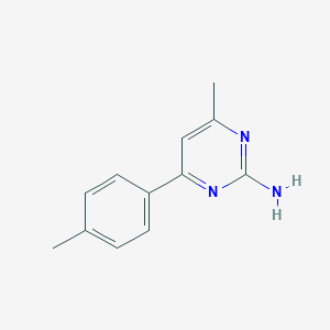molecular formula C12H13N3 B176017 4-甲基-6-(4-甲基苯基)嘧啶-2-胺 CAS No. 133256-50-5