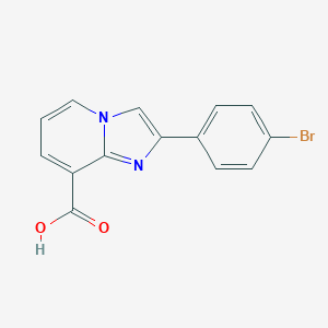 molecular formula C14H9BrN2O2 B176022 2-(4-Bromophenyl)imidazo[1,2-a]pyridine-8-carboxylic acid CAS No. 133427-42-6