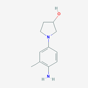 molecular formula C11H16N2O B176026 1-(4-Amino-3-methylphenyl)-3-pyrrolidinol CAS No. 143525-67-1