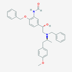 N-[5-[(1S)-2-[Benzyl-[(2S)-1-(4-methoxyphenyl)propan-2-yl]amino]-1-hydroxyethyl]-2-phenylmethoxyphenyl]formamide