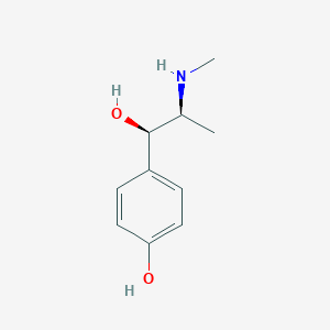 molecular formula C10H15NO2 B017611 (R*,S*)-4-hydroxy-alpha-[1-(methylamino)ethyl]benzyl alcohol CAS No. 365-26-4
