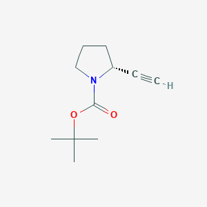 molecular formula C11H17NO2 B176129 (R)-1-Boc-2-Ethynylpyrrolidine CAS No. 130418-90-5