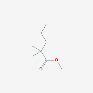 molecular formula C8H14O2 B017613 Cyclopropanecarboxylic acid, 1-propyl-, methyl ester (9CI) CAS No. 104131-81-9