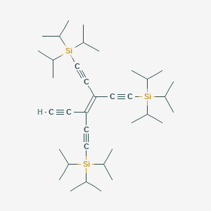 B176147 (3-Ethynyl-4-((triisopropylsilyl)ethynyl)hexa-3-en-1,5-diyne-1,6-diyl)bis(triisopropylsilane) CAS No. 142761-78-2