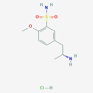 molecular formula C10H17ClN2O3S B017615 (R)-5-(2-aminopropyl)-2-methoxybenzenesulfonamide hydrochloride CAS No. 112101-75-4