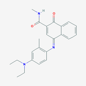 molecular formula C23H25N3O2 B176153 4-((4-(Diethylamino)-2-methylphenyl)imino)-N-methyl-1-oxo-1,4-dihydronaphthalene-2-carboxamide CAS No. 102187-53-1