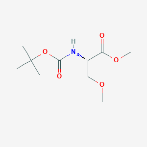 molecular formula C10H19NO5 B176160 (S)-Methyl 2-((tert-butoxycarbonyl)amino)-3-methoxypropanoate CAS No. 134167-07-0