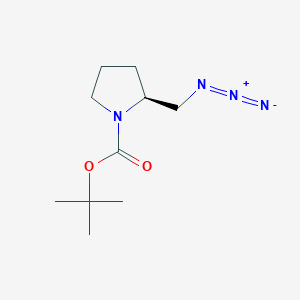 molecular formula C10H18N4O2 B176187 (S)-2-(叠氮甲基)-1-Boc-吡咯烷 CAS No. 168049-26-1