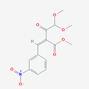 molecular formula C14H15NO7 B017619 Methyl-4,4-dimethoxy-2-(3-nitrobenzylidene)-acetoacetate CAS No. 67448-15-1