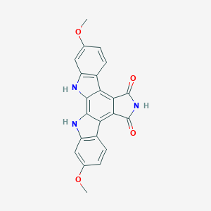 molecular formula C22H15N3O4 B176201 12,13-Dihydro-2,10-dimethoxy-5H-Indolo[2,3-a]pyrrolo[3,4-c]carbazole-5,7(6H)-dione CAS No. 118458-57-4