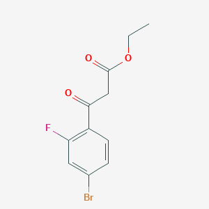 molecular formula C11H10BrFO3 B176205 Ethyl (4-bromo-2-fluorobenzoyl)acetate CAS No. 112704-80-0