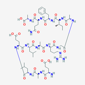 molecular formula C62H101N17O19 B176229 H-Glu-Ala-Leu-Glu-Leu-Ala-Arg-Gly-Ala-Ile-Phe-Gln-Ala-OH CAS No. 148330-12-5