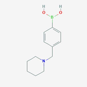 molecular formula C12H18BNO2 B176246 4-(1-Piperidylmethyl)phenylboronic Acid CAS No. 1200434-84-9