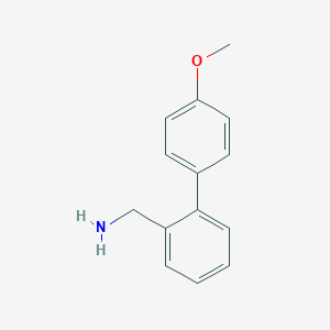 molecular formula C14H15NO B176247 [2-(4-Methoxyphenyl)phenyl]methanamine CAS No. 153850-87-4