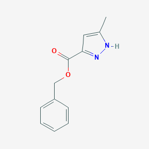 molecular formula C12H12N2O2 B176251 benzyl 5-methyl-1H-pyrazole-3-carboxylate CAS No. 17607-70-4