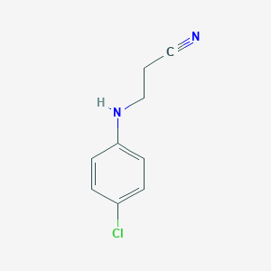 molecular formula C9H9ClN2 B176253 3-[(4-Chlorophenyl)amino]propanenitrile CAS No. 41833-57-2
