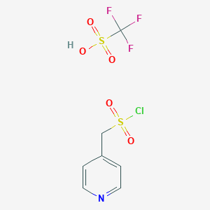 molecular formula C7H7ClF3NO5S2 B176264 (4-Pyridylmethyl)sulfonyl chloride triflate CAS No. 130820-89-2