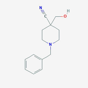 molecular formula C14H18N2O B176273 1-Benzyl-4-(hydroxymethyl)piperidine-4-carbonitrile CAS No. 162686-53-5