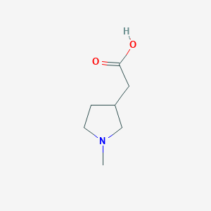 molecular formula C7H13NO2 B176274 2-(1-Methylpyrrolidin-3-yl)acetic acid CAS No. 102014-77-7