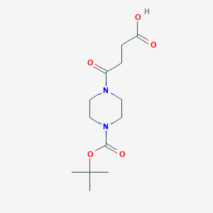 molecular formula C13H22N2O5 B176289 4-(4-(tert-Butoxycarbonyl)piperazin-1-yl)-4-oxobutanoic acid CAS No. 288851-44-5
