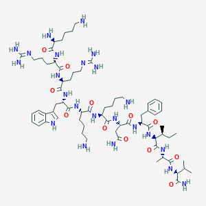 molecular formula C68H113N23O12 B176298 H-Lys-arg-arg-trp-lys-lys-asn-phe-ile-ala-val-NH2 CAS No. 198694-74-5