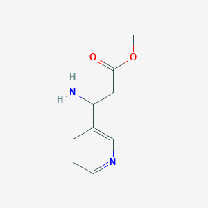 molecular formula C9H12N2O2 B176302 Methyl 3-amino-3-(pyridin-3-YL)propanoate CAS No. 129042-89-3