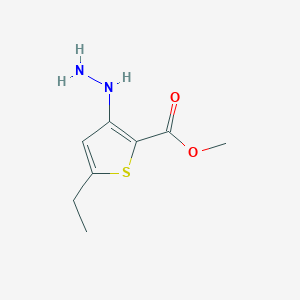 molecular formula C8H12N2O2S B017631 Methyl 5-ethyl-3-hydrazinylthiophene-2-carboxylate CAS No. 104680-37-7
