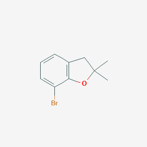 molecular formula C10H11BrO B176311 7-Bromo-2,2-dimethyl-2,3-dihydro-1-benzofuran CAS No. 10178-57-1