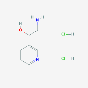 molecular formula C7H12Cl2N2O B176316 2-羟基-3-吡啶基乙胺二盐酸盐 CAS No. 101012-01-5