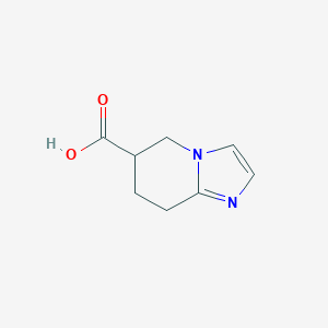 molecular formula C9H12N2O2 B176323 5,6,7,8-Tetrahydro-imidazo[1,2-a]pyridine-6-carboxylic acid methyl ester CAS No. 139183-98-5