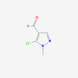 molecular formula C5H5ClN2O B176341 5-氯-1-甲基-1H-吡唑-4-甲醛 CAS No. 117007-77-9