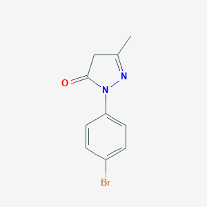 molecular formula C10H9BrN2O B176352 1-(4-bromophenyl)-3-methyl-4,5-dihydro-1H-pyrazol-5-one CAS No. 14580-15-5
