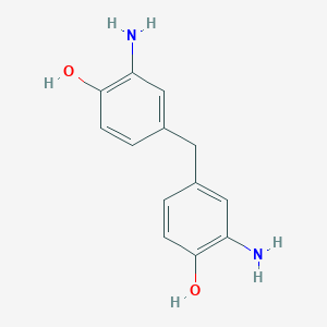 molecular formula C13H14N2O2 B176353 2-Amino-4-[(3-amino-4-hydroxyphenyl)methyl]phenol CAS No. 16523-28-7