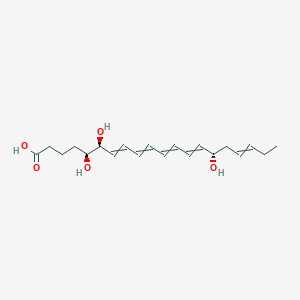 molecular formula C20H30O5 B176377 (5S,6R,7E,9E,11Z,13E,15S,17Z)-5,6,15-三羟基二十碳-7,9,11,13,17-五烯酸 CAS No. 110657-98-2