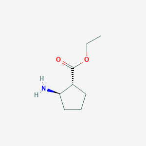 molecular formula C8H15NO2 B176378 (1R,2R)-Ethyl 2-aminocyclopentanecarboxylate CAS No. 114745-46-9