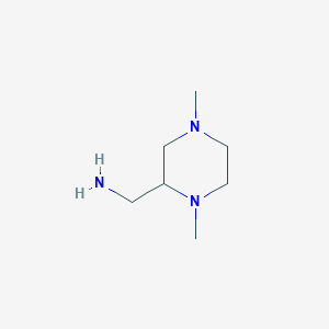 molecular formula C7H17N3 B176380 (1,4-Dimethylpiperazin-2-yl)methanamine CAS No. 131922-07-1