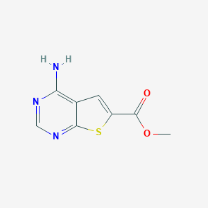 molecular formula C8H7N3O2S B176382 Methyl 4-aminothieno[2,3-d]pyrimidine-6-carboxylate CAS No. 155087-15-3