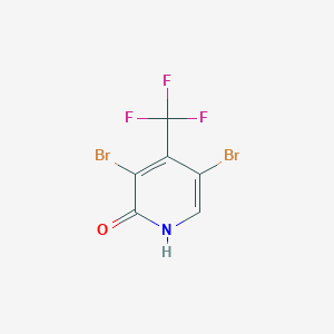 molecular formula C6H2Br2F3NO B176384 3,5-Dibromo-4-(trifluoromethyl)pyridin-2-ol CAS No. 109919-34-8