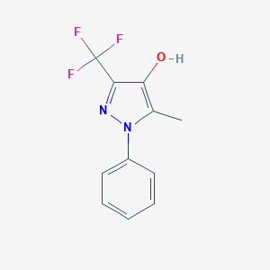 molecular formula C11H9F3N2O B176387 5-methyl-1-phenyl-3-(trifluoromethyl)-1H-pyrazol-4-ol CAS No. 119868-25-6