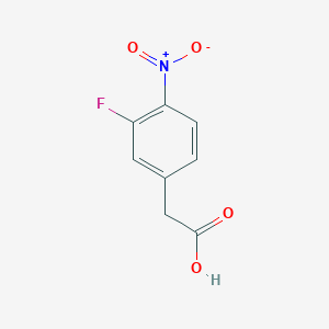 molecular formula C8H6FNO4 B176389 2-(3-Fluoro-4-nitrophenyl)acetic acid CAS No. 163395-24-2