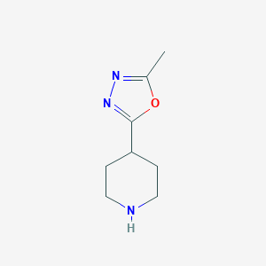 molecular formula C8H13N3O B176400 4-(5-Methyl-1,3,4-oxadiazol-2-yl)piperidine CAS No. 161609-79-6