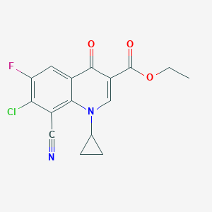 Ethyl 7-chloro-8-cyano-1-cyclopropyl-6-fluoro-4-oxo-1,4-dihydroquinoline-3-carboxylate