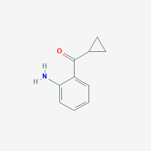 molecular formula C10H11NO B176436 (2-Aminophenyl)(cyclopropyl)methanone CAS No. 136832-46-7