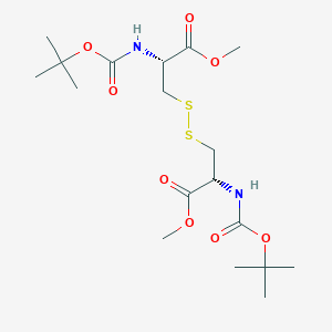 molecular formula C18H32N2O8S2 B017645 N,N'-Di-Boc-(L)-cystine-dimethyl Ester CAS No. 77826-55-2