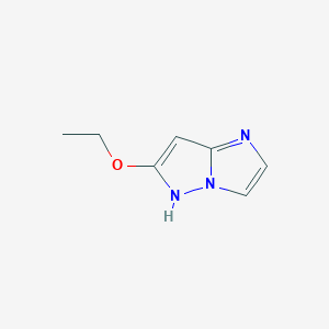 molecular formula C7H9N3O B176538 6-ethoxy-5H-imidazo[1,2-b]pyrazole CAS No. 197356-43-7