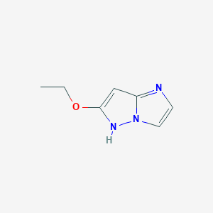 molecular formula C7H9N3O B176538 6-ethoxy-1H-imidazo[1,2-b]pyrazole CAS No. 197356-43-7