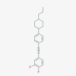 molecular formula C23H24F2 B176587 1,2-Difluoro-4-((4-(4-propylcyclohexyl)phenyl)ethynyl)benzene CAS No. 121118-73-8