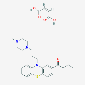 1-Butanone, 1-(10-(3-(4-methyl-1-piperazinyl)propyl)phenothiazin-2-yl)-, maleate