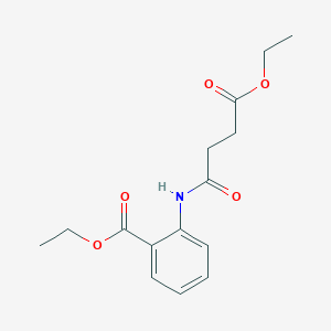 molecular formula C15H19NO5 B017665 Ethyl 2-(4-ethoxy-4-oxobutanamido)benzoate CAS No. 120572-43-2