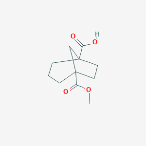 molecular formula C11H16O4 B176653 5-(Methoxycarbonyl)bicyclo[3.2.1]octane-1-carboxylic acid CAS No. 110371-27-2
